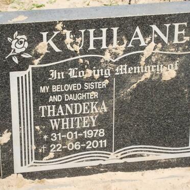 KUHLANE Thandeka Whitey 1978-2011