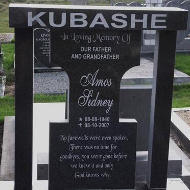 KUBASHE Amos Sidney 1940-2007