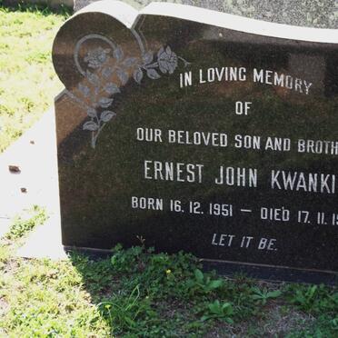KWANKIS Ernest John 1951-1973