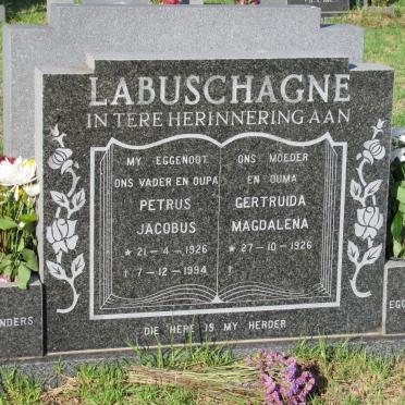 LABUSCHAGNE Petrus Jacobus 1926-1994 &amp; Gertrude Magdalena 1926-
