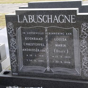 LABUSCHAGNE Koenraad Christoffel Andries 1914-1989 &amp; Louisa Maria 1920-2004