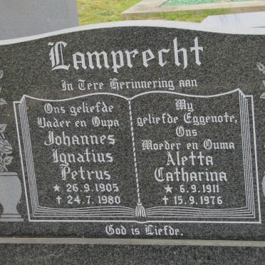 LAMPRECHT Johannes Ignatius Petrus 1905-1980 &amp; Aletta Catharina 1911-1976
