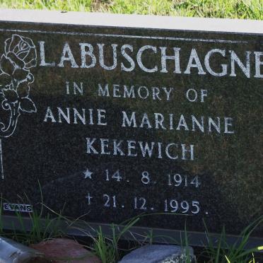LABUSCHAGNE Annie Marianne nee KEKEWICH 1914-1995