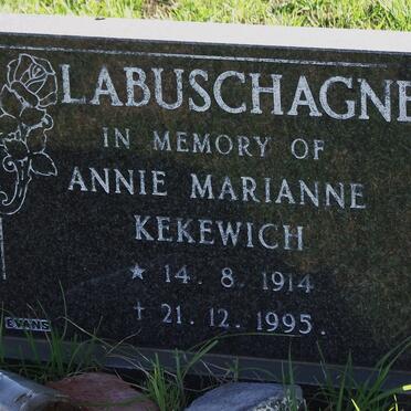 LABUSCHAGNE Annie Marianne nee KEKEWICH 1914-1995