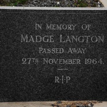 LANGTON Madge -1964
