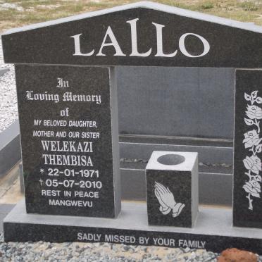 LALLO Welekazi Thembisa 1971-2010