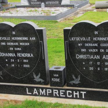LAMPRECHT Christiaan Adriaan 1907-1975 &amp; Johanna Hendrika 1912-2003