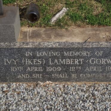 LAMBERT-GORWYN Richard 1882-1965 &amp; Ivy 1909-1958