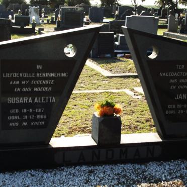 LANDMAN Jan 1893-1978 &amp; Susara Aletta 1917-1968