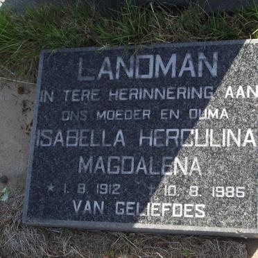 LANDMAN Isabella Herculina Magdalena 1912-1985