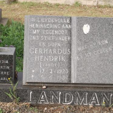 LANDMAN Gerhardus Hendrik 1923-1987