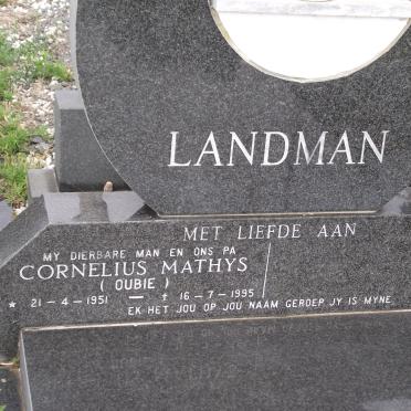 LANDMAN Cornelius Mathys 1951-1995