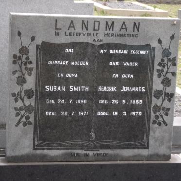 LANDMAN Hendrik Johannes 1889-1970 &amp; Susan Smith 1890-1971