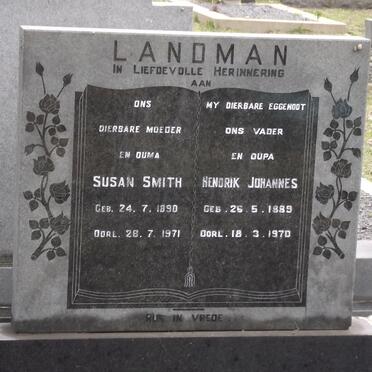 LANDMAN Hendrik Johannes 1889-1970 &amp; Susan Smith 1890-1971