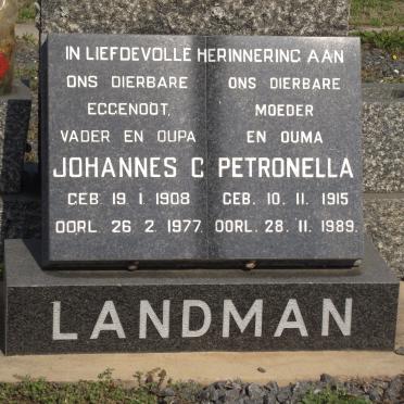 LANDMAN Johannes C. 1908-1977 &amp; Petronella 1915-1989
