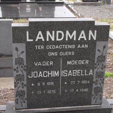 LANDMAN Joachim 1891-1975 &amp; Isabella 1904-1948