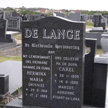 LANGE Carel, de 1909-1999 &amp; Hermina Maria 1914-1989