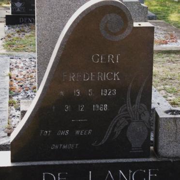 LANGE Gert Frederick, de 1923-1968