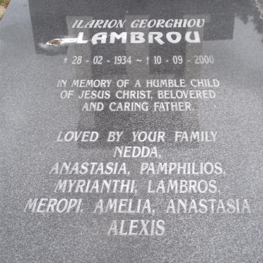 LAMBROU Ilarion Georghiou 1934-2000