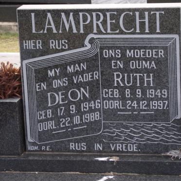LAMPRECHT Deon 1946-1988 &amp; Ruth 1949-1997