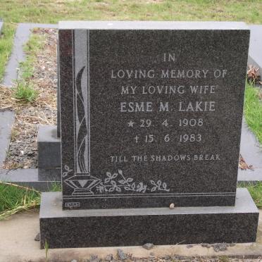 LAKIE Esme M. 1908-1983
