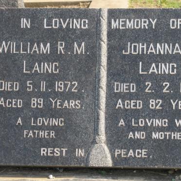 LAING William R.M. -1972 &amp; Johanna J. -1969