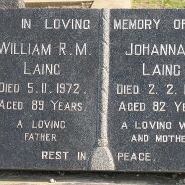 LAING William R.M. -1972 &amp; Johanna J. -1969