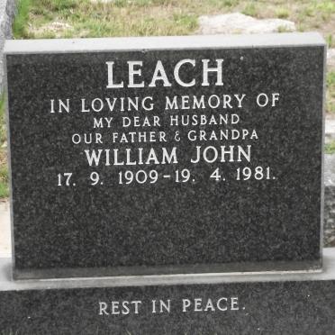 LEACH William John 1909-1981