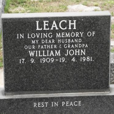 LEACH William John 1909-1981