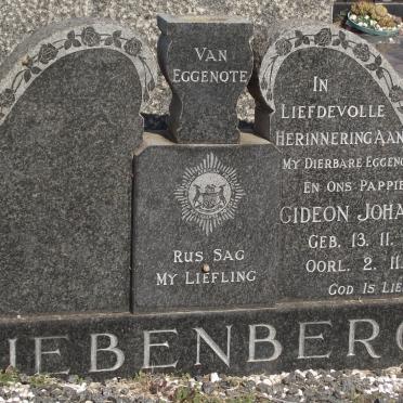 LIEBENBERG Gideon Johannes 1930-1966