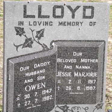LLOYD Owen 1947-1982 :: LLOYD Jessie Marjorie 1917-1987