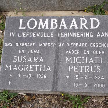LOMBAARD Michael Petrus 1924-2000 &amp; Susara Magretha 1926- 