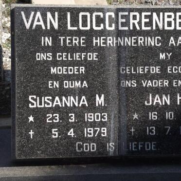 LOGGERENBERG Jan H., van 1893-1963 &amp; Susanna M. 1903-1979