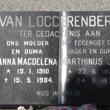 LOGGERENBERG Marthinus J.S., van 1904-1975 &amp; Anna Magdelena 1910-1984