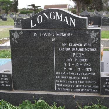 LONGMAN Trudy nee PILCHER 1942-1979