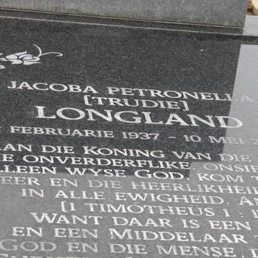 LONGLAND Jacoba Petronella 1937-2003