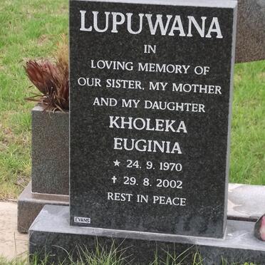 LUPUWANA Kholeka Euginia 1970-2002