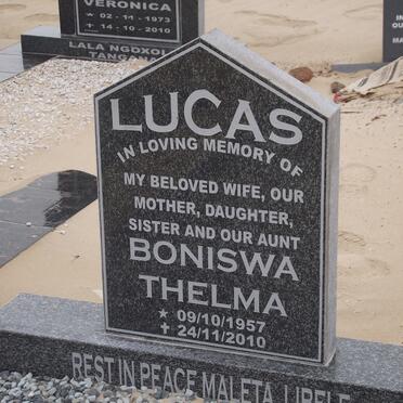 LUCAS Boniswa Thelma 1957-2010