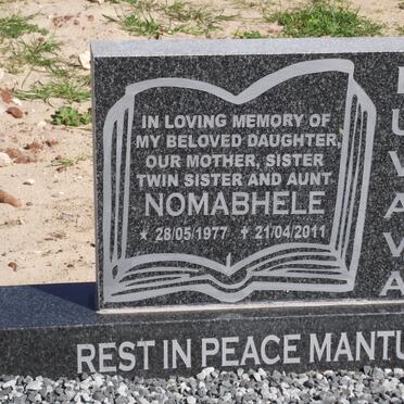 LUVAVA Nomabhele 1977-2011