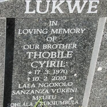 LUKWE Thobile Cyiril 1970-2010