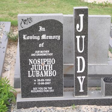 LUBAMBO Nosipho Judith 1952-2007