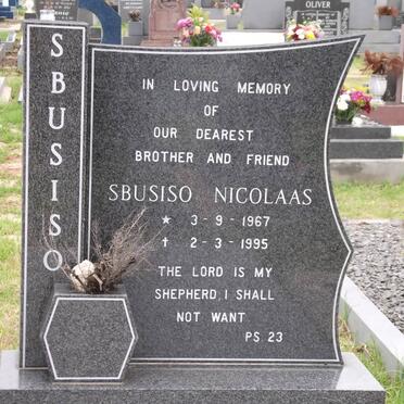 MBATSHA Sbusiso Nicolaas 1967-1995