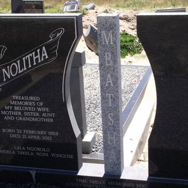 MBATSHA Nolitha 1959-2012