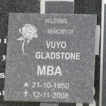 MBA Vuyo Gladstone 1950-2008