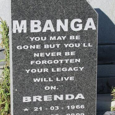 MBANGA Brenda 1966-2009