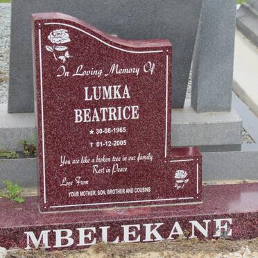 MBELEKANE Lumka Beatrice 1965-2005