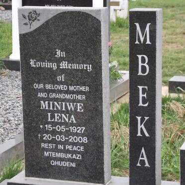 MBEKA Miniwe Lena 1927-2008