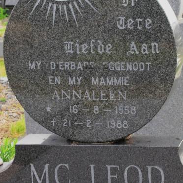 MC LEOD Annaleen 1958-1988