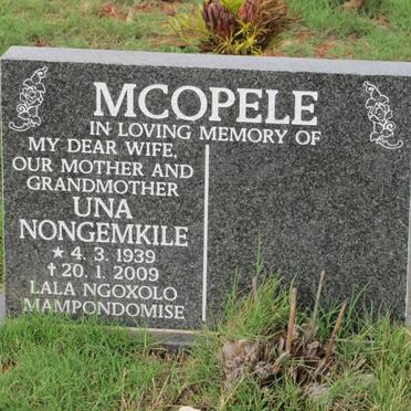 MCOPELE Una Nongemkile 1939-2009