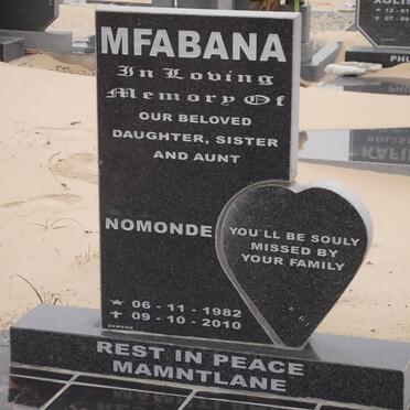 MFABANA Nomonde 1982-2010